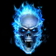 Azul De Fuego Con Esqueleto De Humano Vivo Calaveras Con Fuego Imagenes De Calavera Calaveras