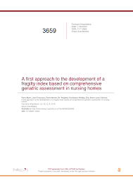 A first approach to the development of a fragilty index based