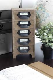 Industrial Office Supply Organizer From An Old Jewelry Box Bless Er House Farmhouse Office Decor Industrial Office Decor Farmhouse Office