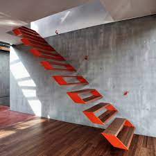 The stair is a continuation and intensification of the simple graphic staircase designed for a private residence in stockholm, sweden in 2006 by gabriella gustafson. Modern Steel Staircase Design