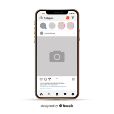 Realistic Instagram Photo Frame On Iphone Instagram Photo Frame Instagram Template Design Episode Interactive Backgrounds