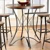A 36 high counter dining table is approximately the height of kitchen counters and cabinets. 1