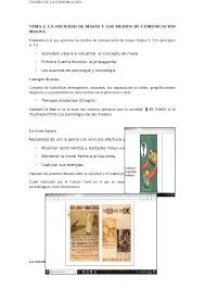 BLOQUE I INTRODUCCION La sociedad de masas y los medios de comunicación  masiva - Docsity