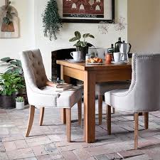 Primrose Upholstered Button Back Chairs From The Cotswold Company Free Delivery Free Returns Ma Oak Dining Sets Rustic Oak Dining Table Dining Table Chairs