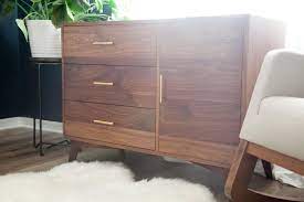 Mid Century Walnut Dresser For My Sons Nursery Woodworking Walnut Dresser Woodworking Woodworking Wood