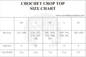 Crochet Crop Top Size Chart Snowflakecrochet Crochet
