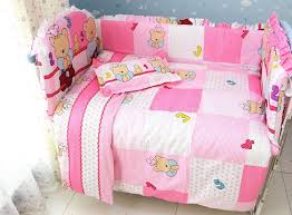 Our teddy bear crib bedding will excite and uplift your child as it is sure to remind them of their favorite teddy bear friend! Promotion 7pcs Pink Bear Baby Girl Bedding Set Crib Set Cotton Bedding Set Bumper Duvet Matress Pillow Buy At The Price Of 72 59 In Aliexpress Com Imall Com