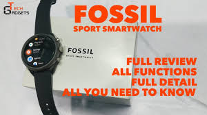 The fossil sport smartwatch combines the latest google wear os hardware and software in a comfortable, functional design. Fossil Sport Smart Watch Wear Os Complete Review Ftw6024 Youtube