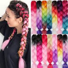 French braids are gonna be the next fashion of this season. Wholesale Price 24 Inch Braiding Hair Extensions Jumbo Crochet Braids Synthetic Hair Style 100g Pc Ombre Blonde Pink Green Brown Color From Xuchangyongsheng 3 62 Dhgate Com