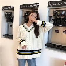 Check out our knitted vest selection for the very best in unique or custom, handmade pieces from our vests shops. Loose V Neck Knit Sweater Taehyung Bts K Fashion At Fashionchingu