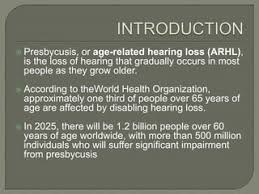 Image result for Presbycusis