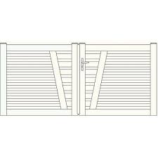 Portail coulissant pvc luberon blanc 350 x h 150 cm en 2020. Portail En Alu Et Pvc Rhone 3 50 Cm Castorama