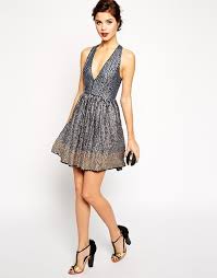 Asos Red Carpet Premium Plunge Neck Skater Sequin Dress Uk 12 Eu 40 Us 8 Asos Red Dress Cocktail Dresses Uk Ebay Dresses