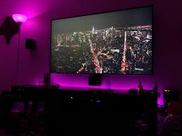 Rate My Set Up 75 4k Hdr Lg Tv Xbox One X With The Phillips Hue Lighting 5 1 Surround Sound Phillips Hue Lighting Hue Lights Phillips Hue