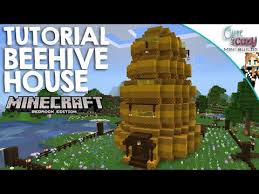 See more ideas about minecraft, minecraft designs, minecraft creations. Cute Beehive House Tutorial How To Build It Minecraft Bedrock Edition 1 14 Youtube
