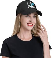 Amazon.com: Gorra de béisbol clásica, divertida, divertida, con texto en  inglés "I'd Rather Be Scuba Submarinismo", ajustable, para mujeres y  hombres, color negro, Negro