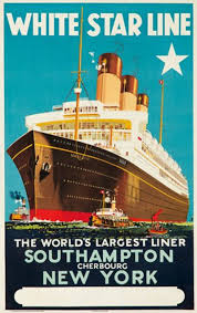 White Star Line Southampton To New York Rms Majestic Poster 1928 Cruise Liner Vintage Travel Posters Southampton
