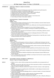 product design engineer resume samples