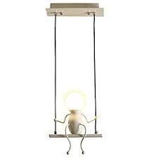 Creative Led Pendant Lighting Modern Little People Ceiling Pendant Light Fixture Adjustable Hanging Lights Kitchen Island Iron Cartoon Doll Chandeliers Bedrooms 1 E26 Baking Paint White One Walmart Com Walmart Com