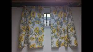 The set includes 1 valance and 2 tier curtains in a variety of colors which will coordinate with any home decor. Sewing Little Basement Curtains Youtube