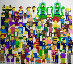 The Simpsons Minimalist Pixel Art In Perler Beads Perler Bead Disney Pixel Art Perler Beads
