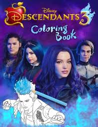 Printable the descendants 3 from disney coloring page. Descendants 3 Coloring Book Descendants Jumbo 3 Coloring Book With Unofficial Premium Images For Kids And Adults By Clark Gebel