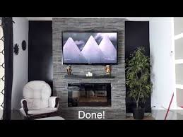 The decor and design possibilities of electric fireplaces are almost infinite. How To Build An Electric Fireplace Tv Combo Stone Wall Youtube Fireplace Tv Wall Fireplace Tv Accent Wall Colors Bedroom