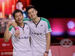 Lee yang/wang chi lin menyambangi hendra/ahsan yang merupakan idola mereka sejak kecil untuk bersalaman usai dikalahkan dipartai semifinal Lee Yang Wang Chi Lin Mundur Dari All England 2021 Liga Olahraga