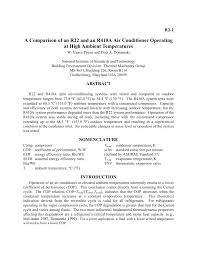 Pdf A Comparison Of An R22 And An R410a Air Conditioner
