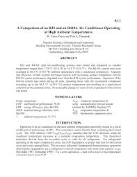 Pdf A Comparison Of An R22 And An R410a Air Conditioner