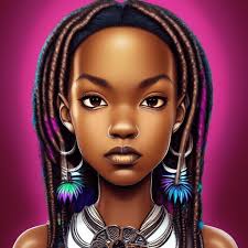 Gráfico de pedra preciosa fractal de Memphis Barbie, estilo príncipe  africano Ross Tran · Creative Fabrica