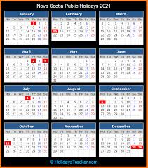 Click month for holidays start mon. Nova Scotia Canada Public Holidays 2021 Holidays Tracker