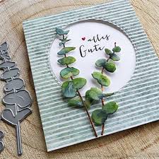 Sunflower frame metal cutting dies stencil template molds, embossing tool die cuts for card making album paper scrapbooking diy décor dies craft. Eucalyptus Branches Leaves Metal Cutting Dies New 2019 For Card Making Scrapbooking Diy Album Embossing Paper Craft Dies Cutting Dies Aliexpress