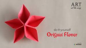 No cuts, no glue needed. How To Fold Origami Flower Do It Yourself Youtube