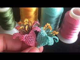 Igne Oyasi Cok Cabuk Ilerleyen Farkli Cicek Modelinin Yapilisi Needle Lace Flowers Youtube Cicek Boncuklu Desenler Cicekli Desenler