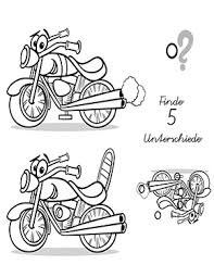 Motorrad ausmalbilder besten malvorlagen zum drucken. Vorschule Unterschiede Finden Suchbild Motorrad