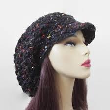Newsboy Cap, Black Women Men Cap Visor Tam Hat Slouchy Newsboy Bill Beanie  Billed, Slouchy Hat, Slouchy Beanie