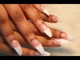 60% off 500pcs stilettos false nail art tips acrylic sharp nail white/clear /natural full cover nail salons decoration faux ongles 0 review cod. Quick Fantasy Pink And Clear Acrylic White Tip Youtube
