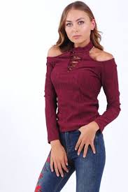 Bluz Omuz Acik Bagcik Yaka Bordo Bluz Kislik Tarzi Elbise Genc Bayan Giyim Fashion Modelleri Tasarim Marjinal Modavigo F Bluz Bluz Modelleri Omuz