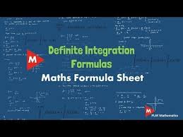 definite integration formula sheet maths formula sheet