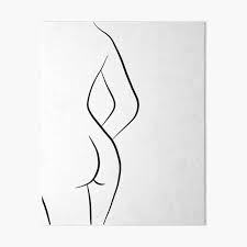 Share your thoughts, experiences and the tales behind the art. Naked Butt Line Drawing Curvy Chiara Art Board Print By Odyanne Redbubble