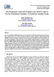 Candidates are given 2 minutes to prepare their ideas based on the question and 2 minutes to present them. Pdf The Malaysian University English Test Muet And Its Use For Placement Purposes A Predictive Validity Study Souba Rethinasamy Academia Edu