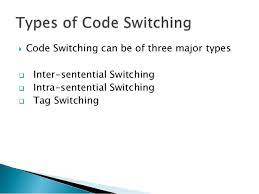 Code switching has been defined in a number of ways by different researcher based on the point of view of their researches (yletyinen, 2004:7). Code Switching Types And Reasons