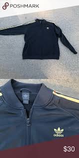Adidas Black And Gold Jacket Mens Adidas Black And Gold Adidas Trefoil Jacket With Images Black Adidas Gold Adidas Jackets