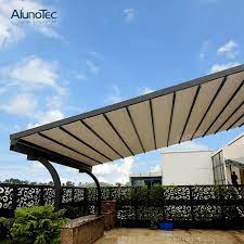 A wood patio cover can range from $5507 to $13,500. China Waterproof Retractable Roof Outdoor Retractable Patio Cover Roof With Led Light Photos Pictures Made In China Com