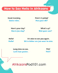 We also write informal emails to quickly communicate a piece of information or share things with our. How To Say Hello In Afrikaans Guide To Afrikaans Greetings