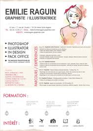 Emilie Raguin Designer Graphiste Cv Infographie Entreprise Cv Graphiste Cv Creatif Originaux
