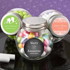  cute personalized money jar piggy bank. Personalized Glass Candy Jar Wedding Favors Free Assembly Custom Labels