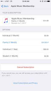 $9.99 per month or $14.99 for a family account with up to six members. Apple Quietly Adds Annual Subscription Plan For Apple Music Lowyat Net