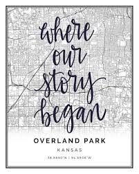 Overland Park Ks Black White City Print Overland Park Black And White City City Prints